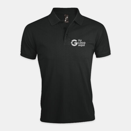 polo personalizado negro gogon.es