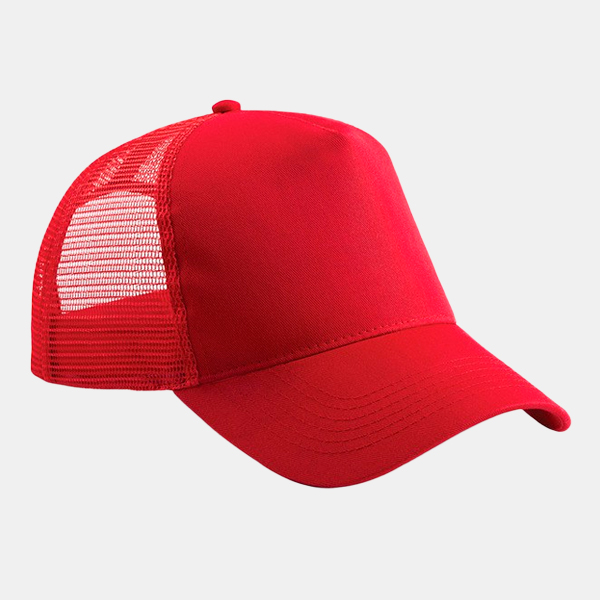 Gorra-Trucker-Camionero-Mitad-Malla-Beechfield-rojo-clasico