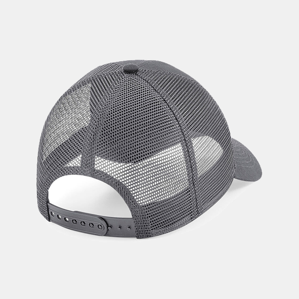 Gorra-Trucker-algodon-organico-flames-eco-beechfield-graphite-grey-back-view