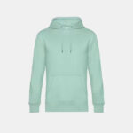 Sudadera-con-capucha-unisex-king-B&C-gris-medio-jaspeado