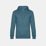 Sudadera-con-capucha-unisex-king-B&C-gris-medio-jaspeado