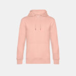 Sudadera-con-capucha-unisex-king-B&C-gris-medio-jaspeado