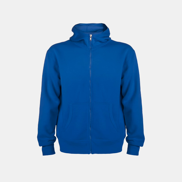 Sudadera-con-cremallera-y-capucha-unisex-azul-royal