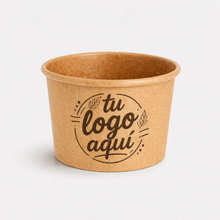 Tarrina de Helado Kraft (120 ml) Personalizada 1 Tinta